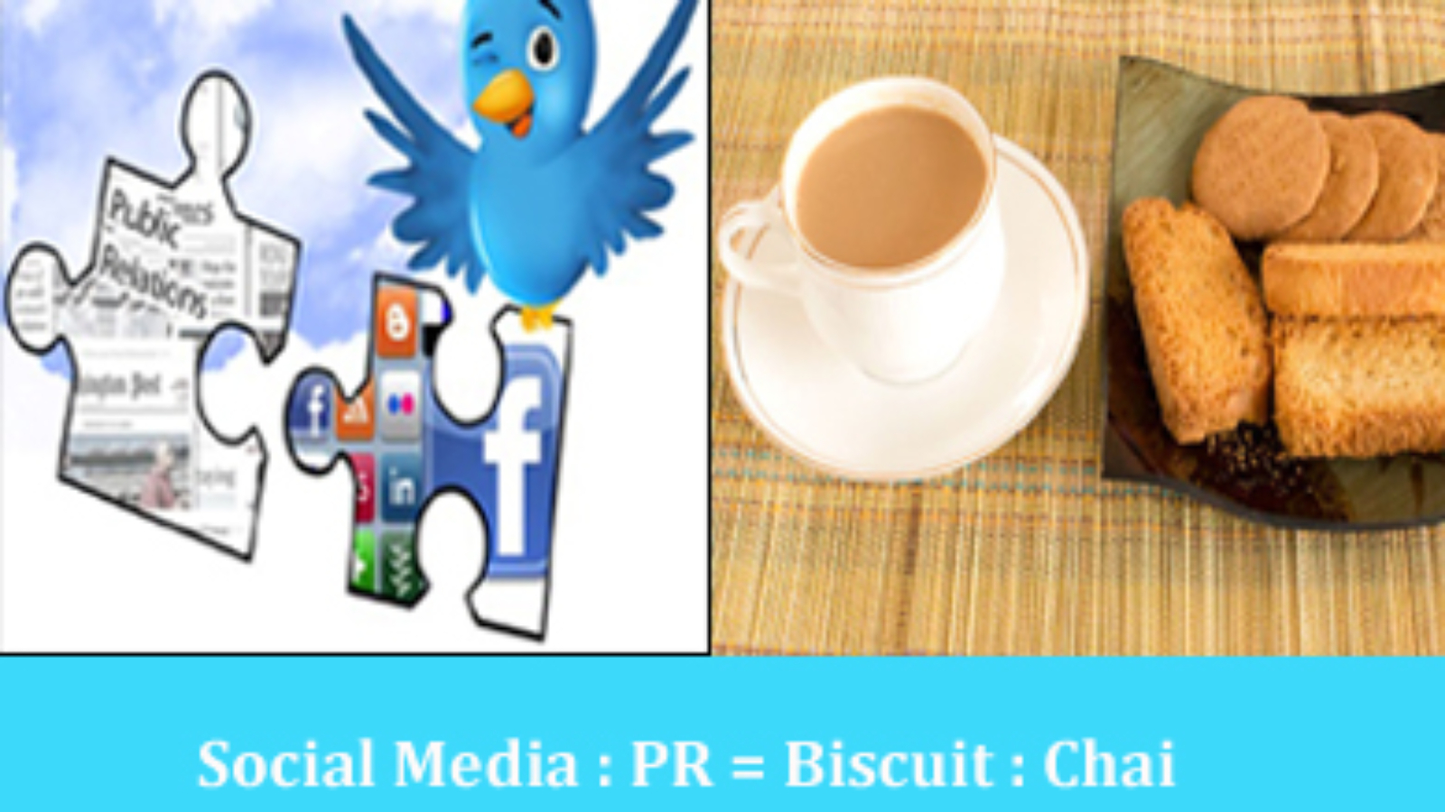 Social Media : PR = Biscuit : Chai